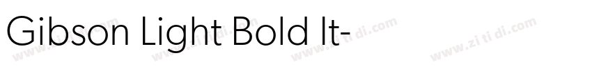 Gibson Light Bold It字体转换